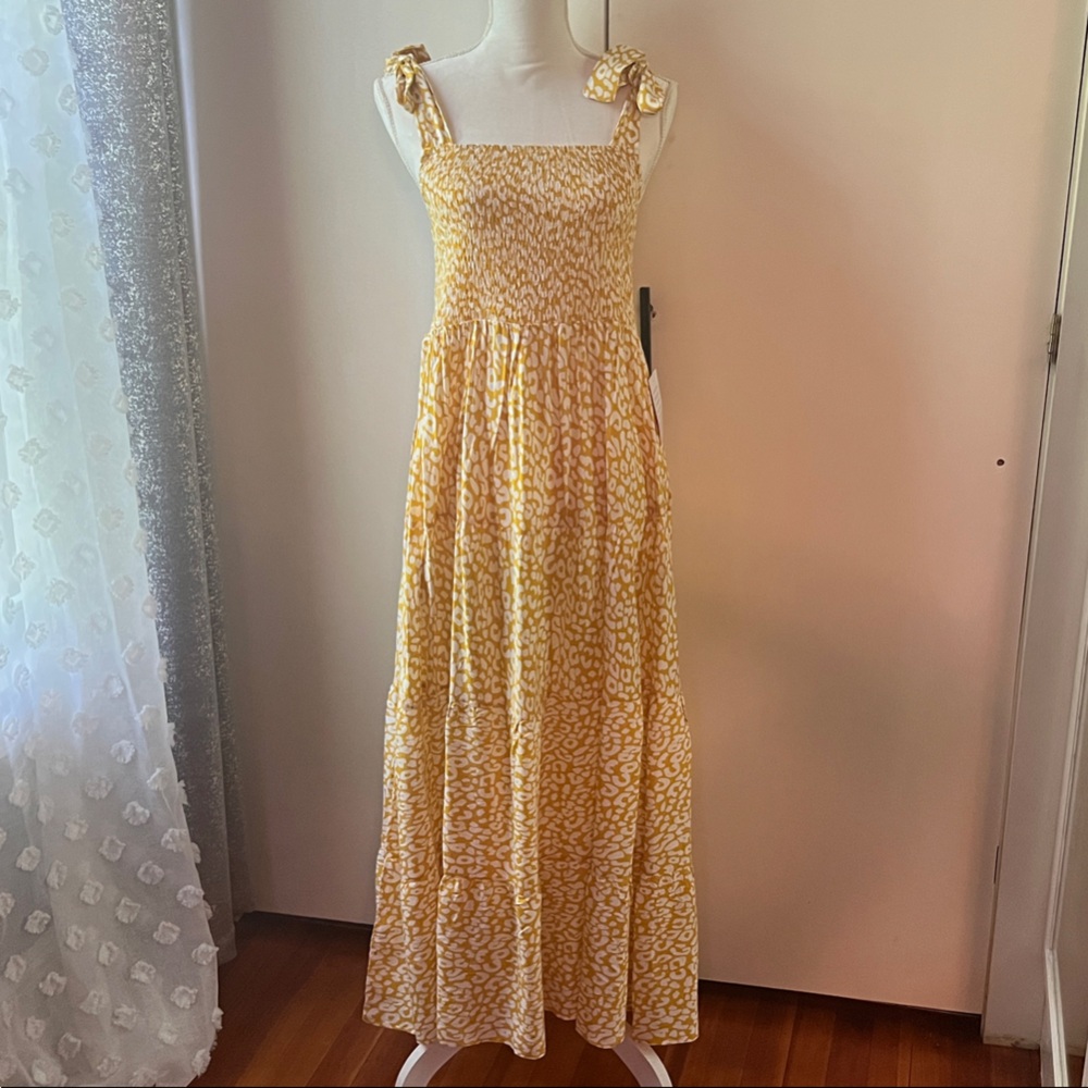 Angel Maternity NWT Yellow Floral Maxi Dress